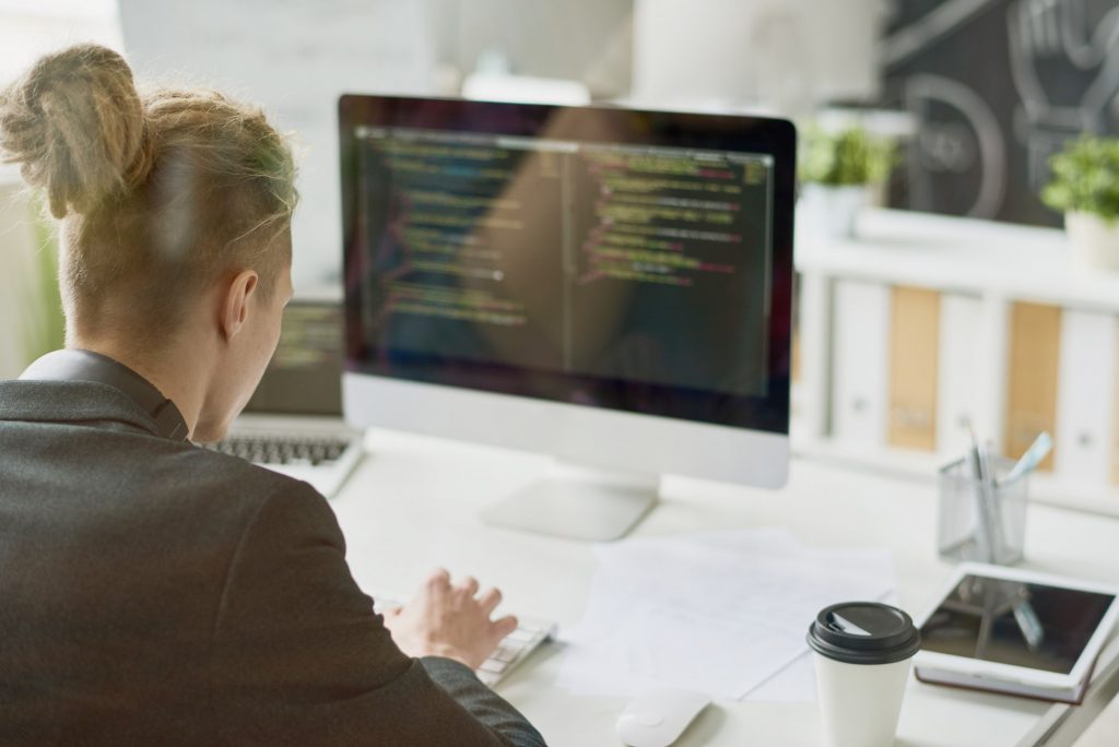 Creative Web Developer Writing Code